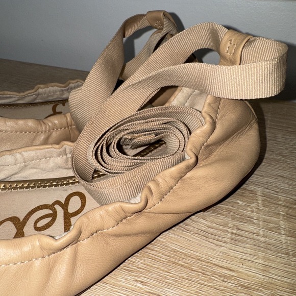 Sam Edelman Women's Fallon Wraparound Beige Ballet‎ Flats Shoes Sz 6 ***** - Picture 2 of 10